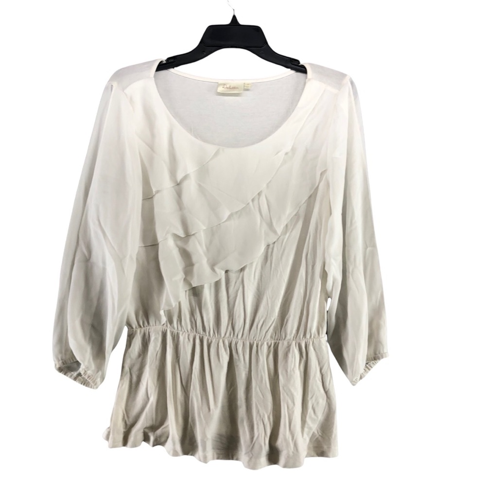 Delta size medium white Ruffle top